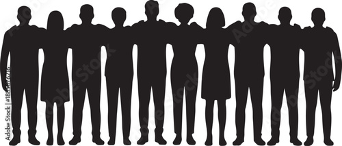 A group of people standing together in unity and solidarity