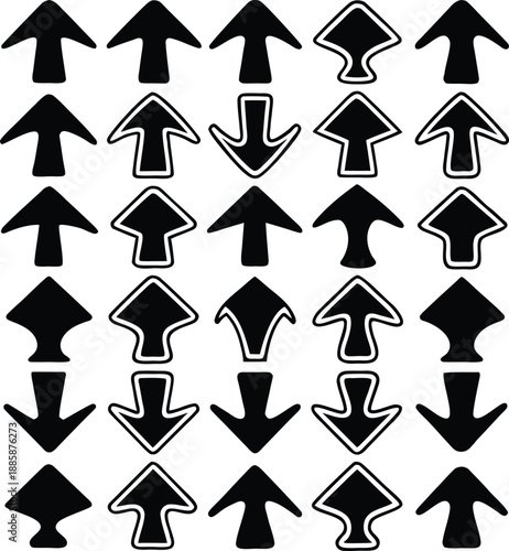 Free Download arrow grid pattern with alternating black and white geometric shapes in symmetrical abstract layout - GFXLoad
