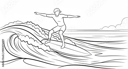 silhouette of a surfer