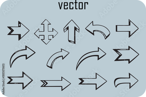 Vector arrow icons collection