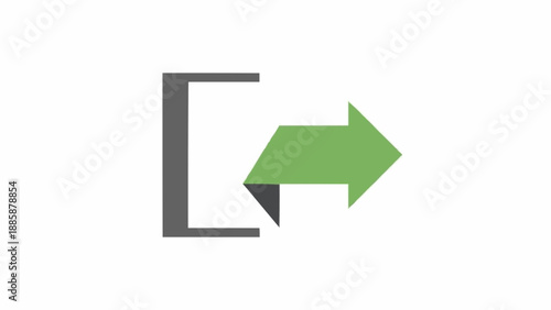 Green Arrow Pointing Right Direction Sign.