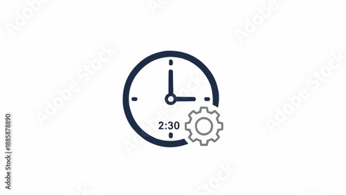 Clock with gear mechanism inside.