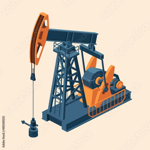 Oil Pumpjack Machine Extraction Equipment Rig.