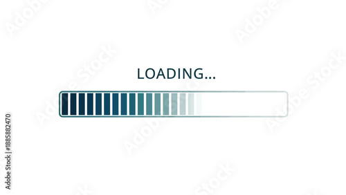 Loading Bar Progress Indicator – Animated Buffering Screen Icon with Text