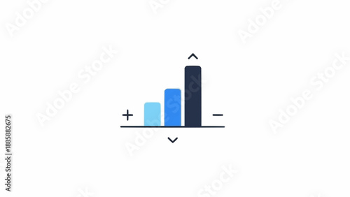 Bar chart with plus minus signs.