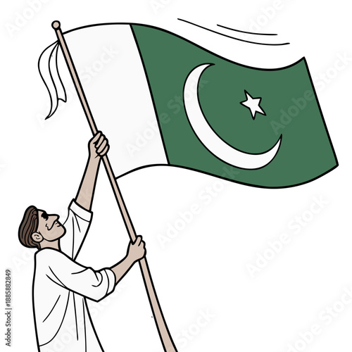 a waving pakistani national flag,realistic,detailed,hyperrealistic,photorealistic,4k,award winning photograph
