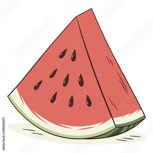 watermelon slice,juicy ripe watermelon,vibrant red watermelon,realistic watermelon illustration,detailed watermelon,watercolor watermelon,watermelon drawing,watermelon vector art
