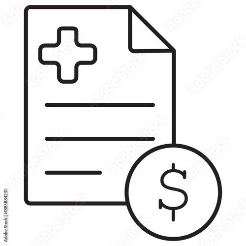 Healthcare Cost icon, Smart Medical Expense Management, Affordable Treatment Solutions, Healthcare Budget Planning, Cost-Effective Care Options, vector