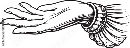 Offering palm scene hand extended forward representing generosity care and support