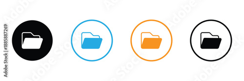 Folder icon set vector. folder sign and symbol, design for app, logo. file folder in flat style. computer files directory, line pattern, scheme made from empty maps. folder with network, data storage.