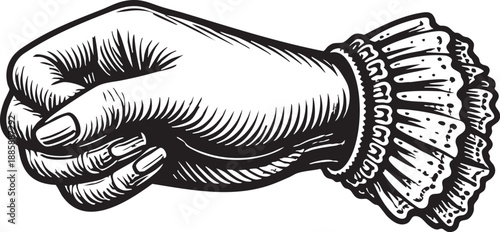 Stop signal scene upright open hand representing boundary warning and protection