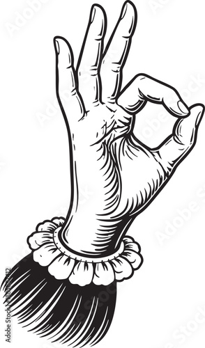 Precision pinch gesture scene hand measuring small distance symbolizing accuracy control and detail