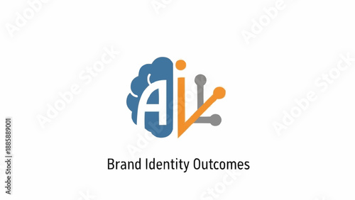 AI Logo Design with Brain Symbol.