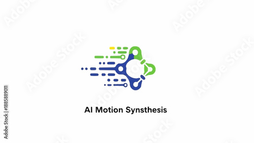 AI Motion Synthesis Technology Concept.