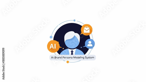 AI Brand Persona Modeling System Icon.