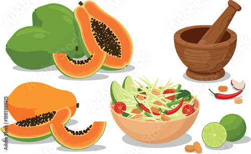 Delicious Thai Papaya Salad with Fresh Ingredients A Culinary Delight