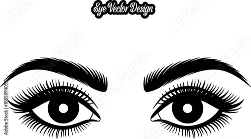 vector illustration of female eyes