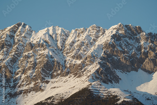 snow covered mountains