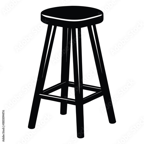 bar stool vector icon on white background