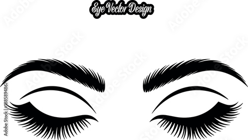 vector illustration of female eyes
