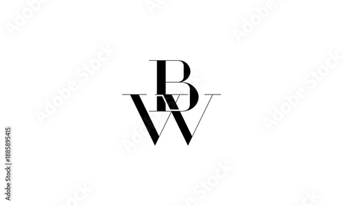 BW initial letters logo or BW monogram