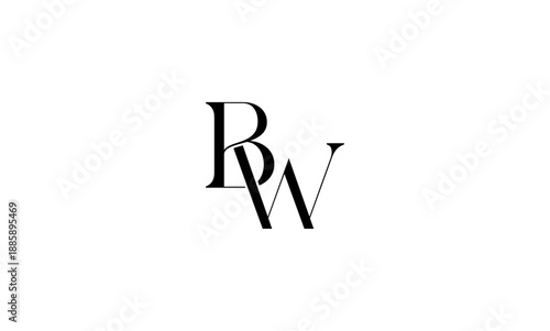 BW initial letters logo or BW monogram