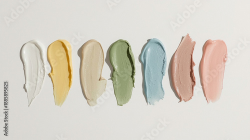 Set of Cosmetic Smears and Textures, Beauty Skincare Makeup Concept