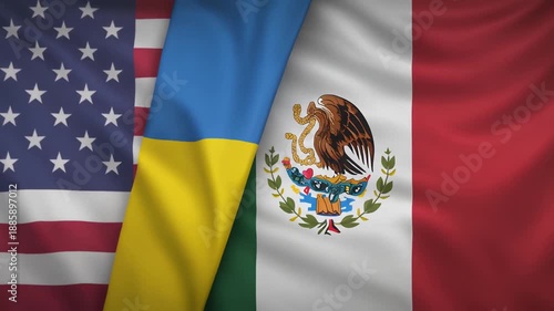   Flags of Unity – United States, Ukraine, Mexico, and Blended Symbolism