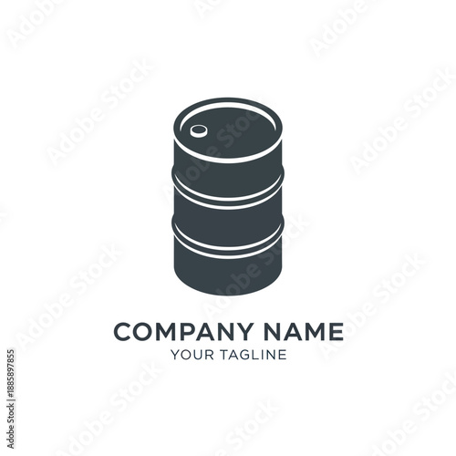 Oil Drum Barrel Storage Container Illustration.