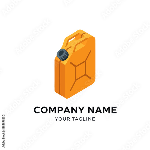 Orange Jerrycan Container Fuel Storage.