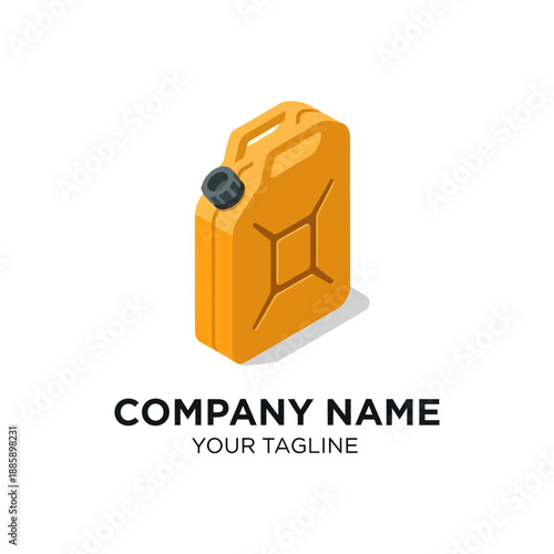 Yellow Plastic Fuel Container with Cap.