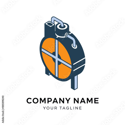 Stylized Gas Propane Tank Illustration Design.