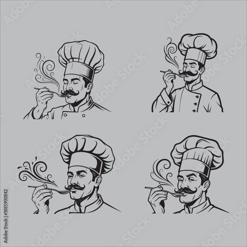 Master Chef Silhouette with Spoon