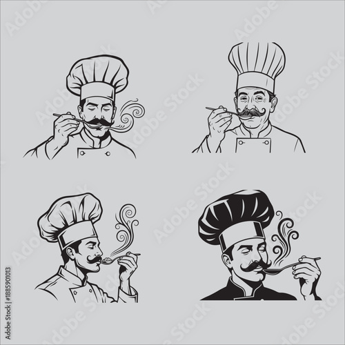 Master Chef Silhouette with Spoon