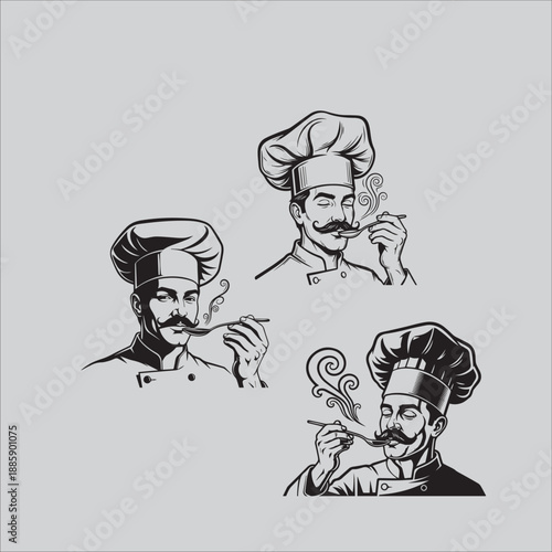 Master Chef Silhouette with Spoon