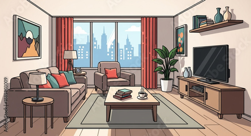 living room interior with fireplace