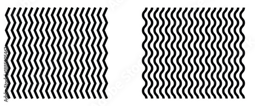 Simple wavy zig zag line for art and design elements. Vector illustration.