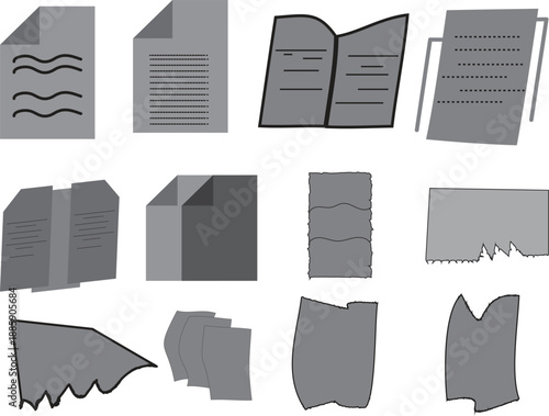 a stack of paper icon vector. a stack of paper sign. isolated contour symbol illustration