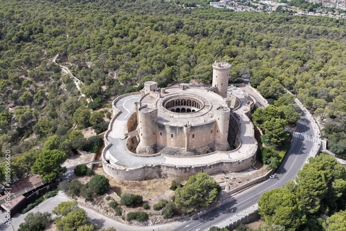 Burg von Bellver aus der Luft