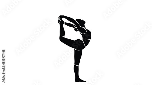 a dancer s graceful pose captured in a striking black silhouette