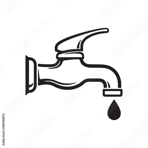 Faucet icon vector logo template