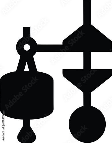 buoy silhouette vector illustration on transparent background