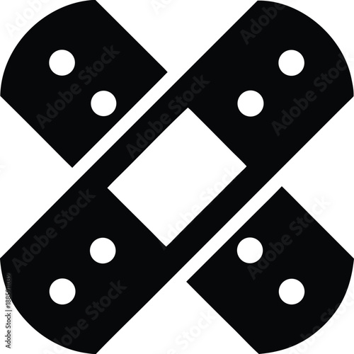 bandage silhouette vector illustration on transparent background