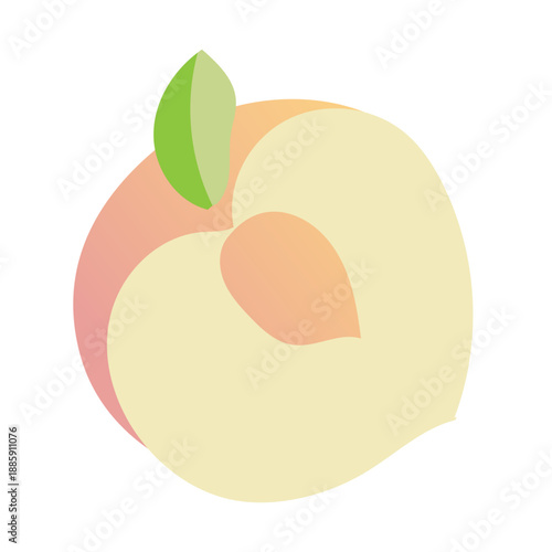 Peach Illustration - Scalable Vector, Adobe Illustrator File