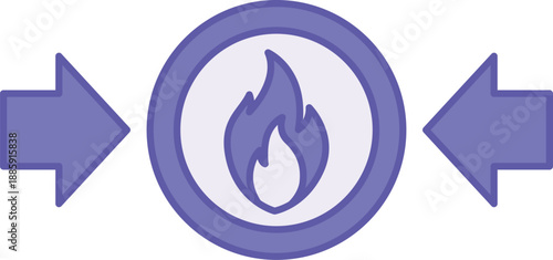 Colored Fire Button Icon. Vector Illustration. Fire Alarm System Device, Fire Alarm Trigger. Emergency Situation. Firefighter Concept