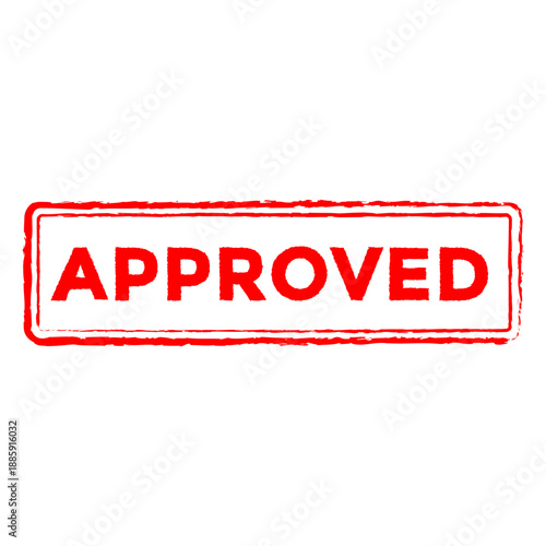 Official Grunge Rubber Stamp Effect Text Approved Mark