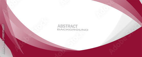 Abstract red and white wide banner background