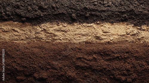 Soil Layers: A detailed look at the intricate layers within the earth, revealing the composition and texture of the soil, vital for plant life.