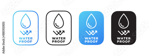 Waterproof Label with Stars. Waterproof signs