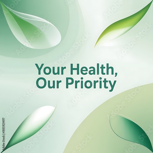 Health Priority: An inspiring visual, embodying health as the foremost concern with leaves adding life.